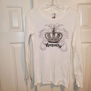 Rock & Rose Long Sleeve Top with Rhinestone Crown